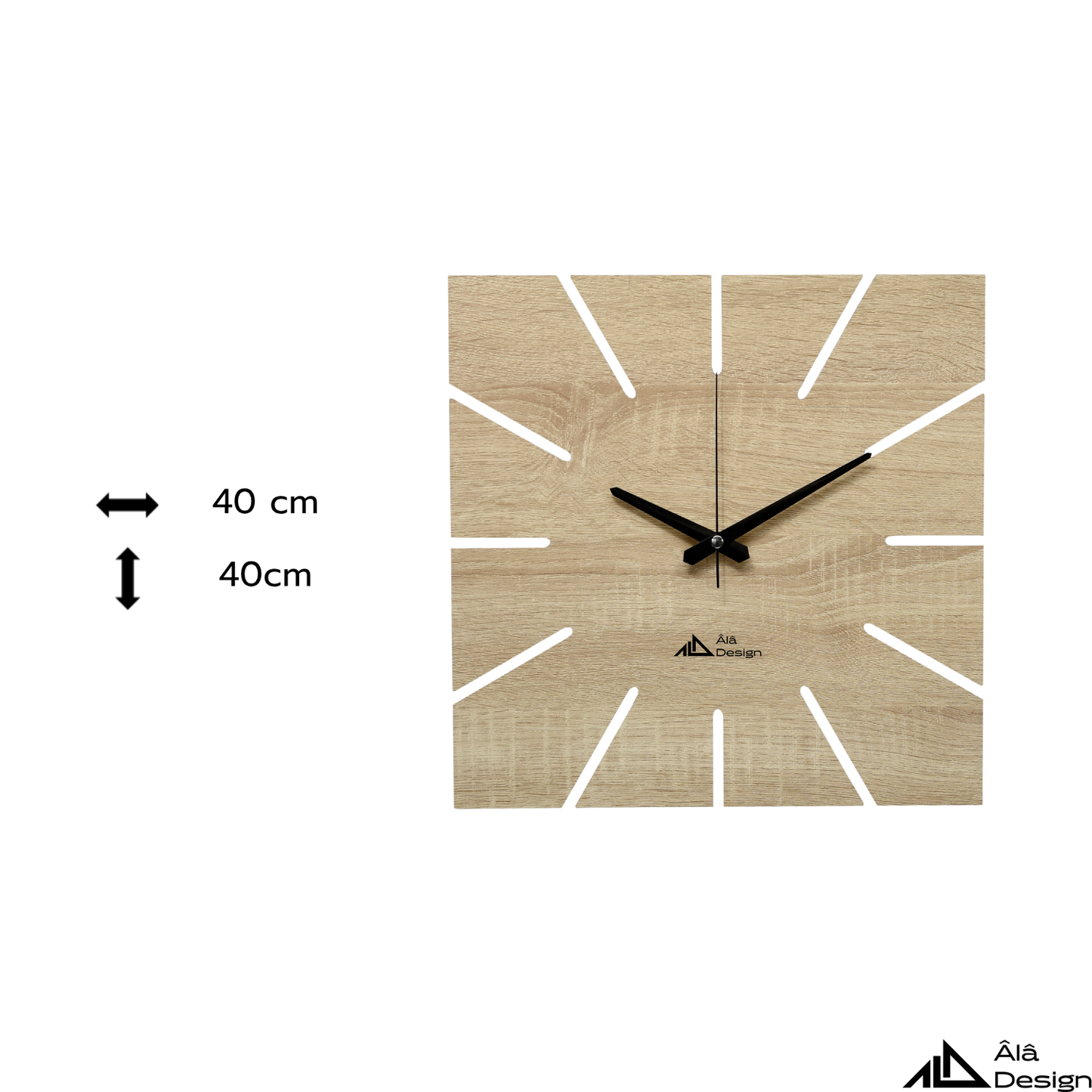 Minimal Line Ahşap Duvar Saati
