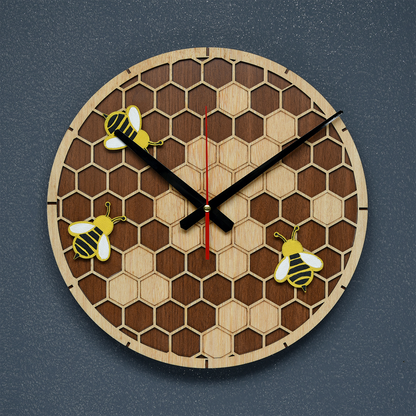 Honey Rhythm Ahşap Duvar Saati
