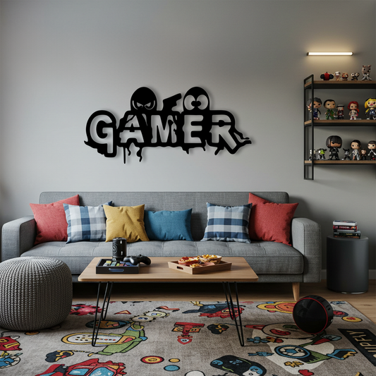 Pixel Savaşları Temalı Ahşap Duvar Tablosu