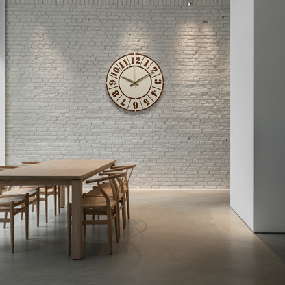 Retro Elegance Ahşap Duvar Saati