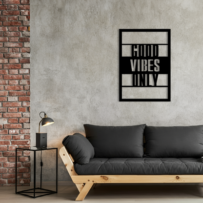 Good Vibes Only Temalı Ahşap Duvar Tablosu