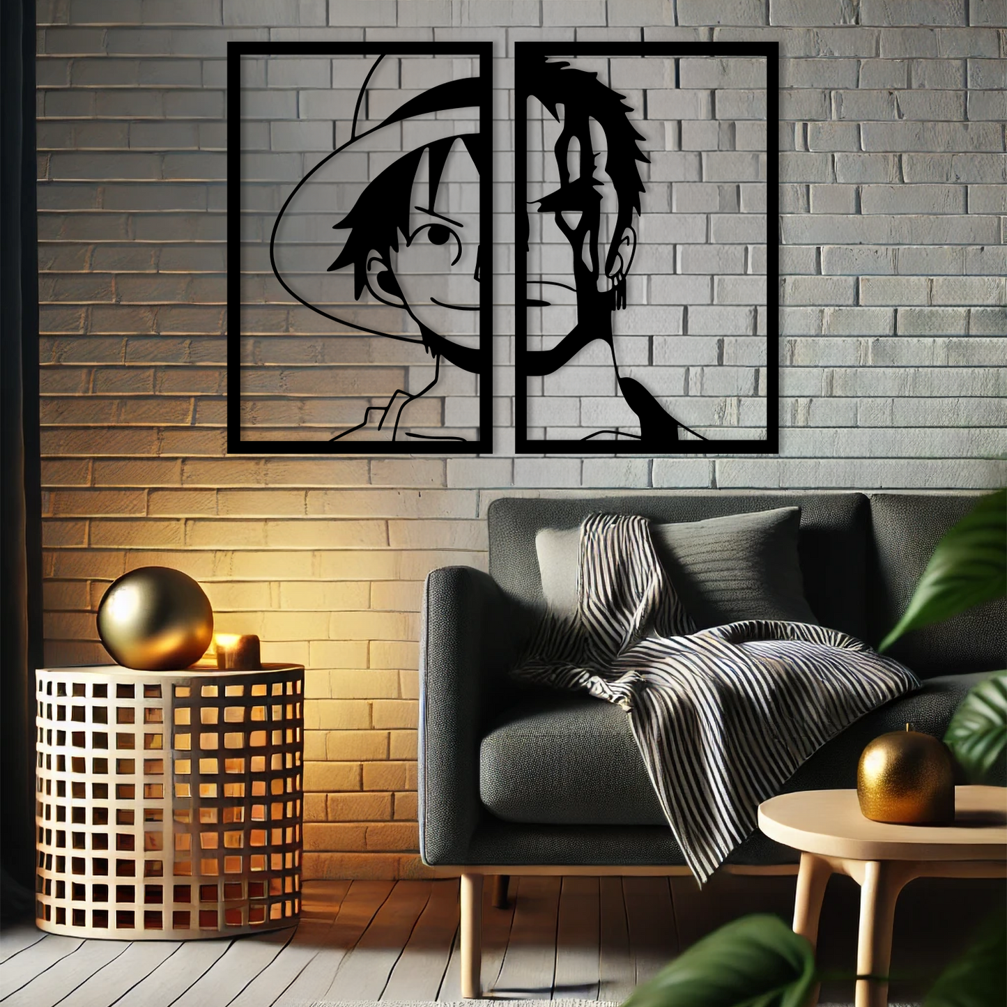 One Piece Temalı Ahşap Duvar Tablosu