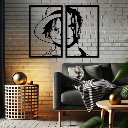 One Piece Temalı Ahşap Duvar Tablosu