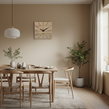 Minimal Line Ahşap Duvar Saati