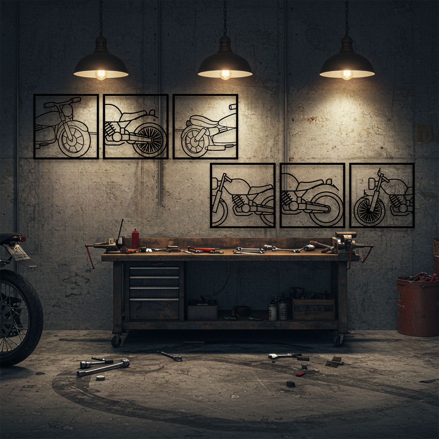 Motor Tınısı Temalı Ahşap Duvar Tablosu
