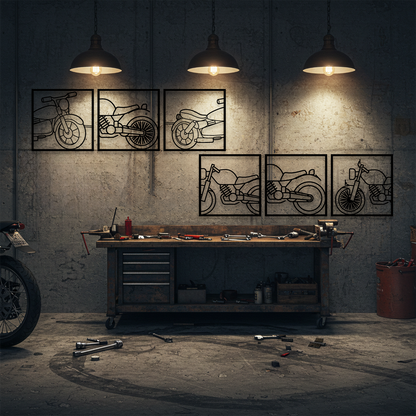 Motor Tınısı Temalı Ahşap Duvar Tablosu