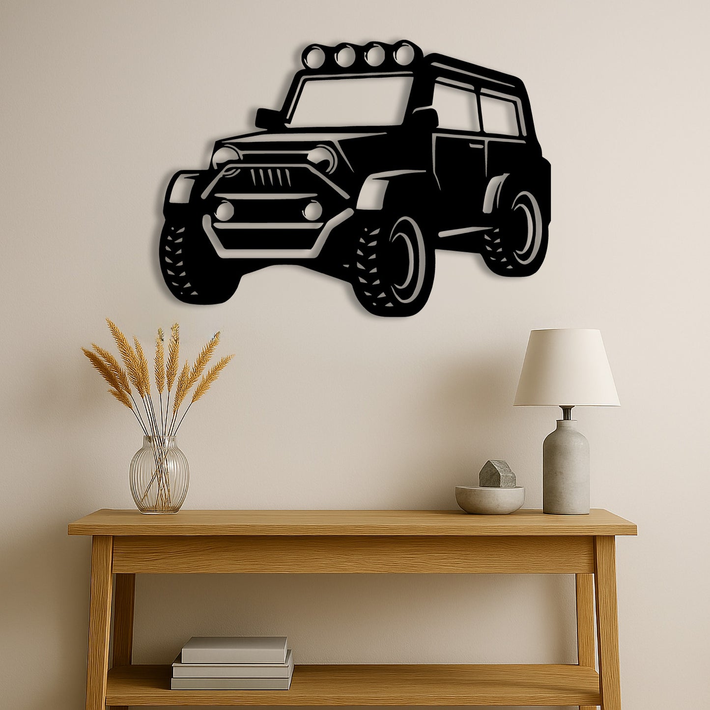 4x4 Efsanesi Temalı Ahşap Duvar Tablosu
