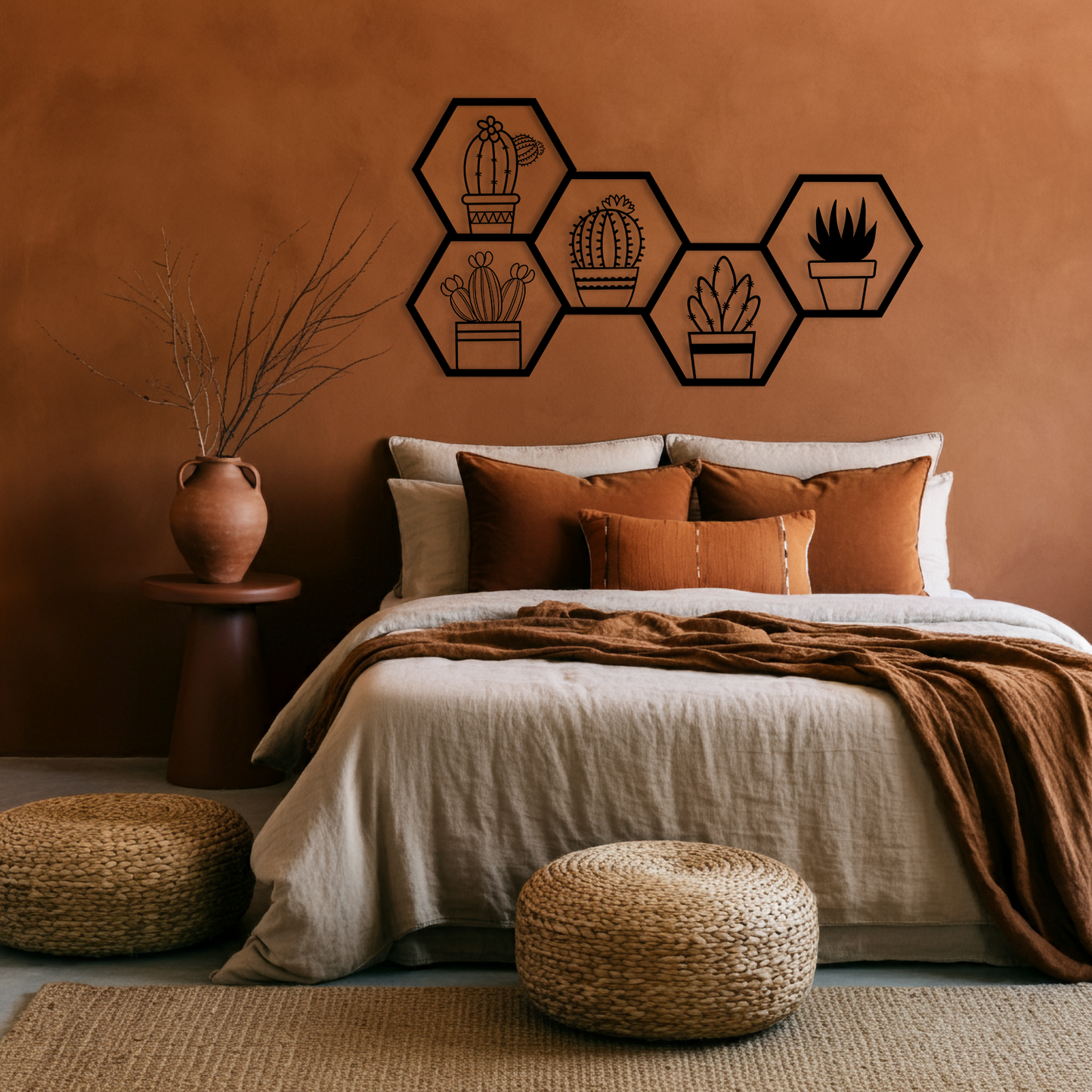 HexaArt Çiçek Bahçesi Temalı Ahşap Duvar Tablosu
