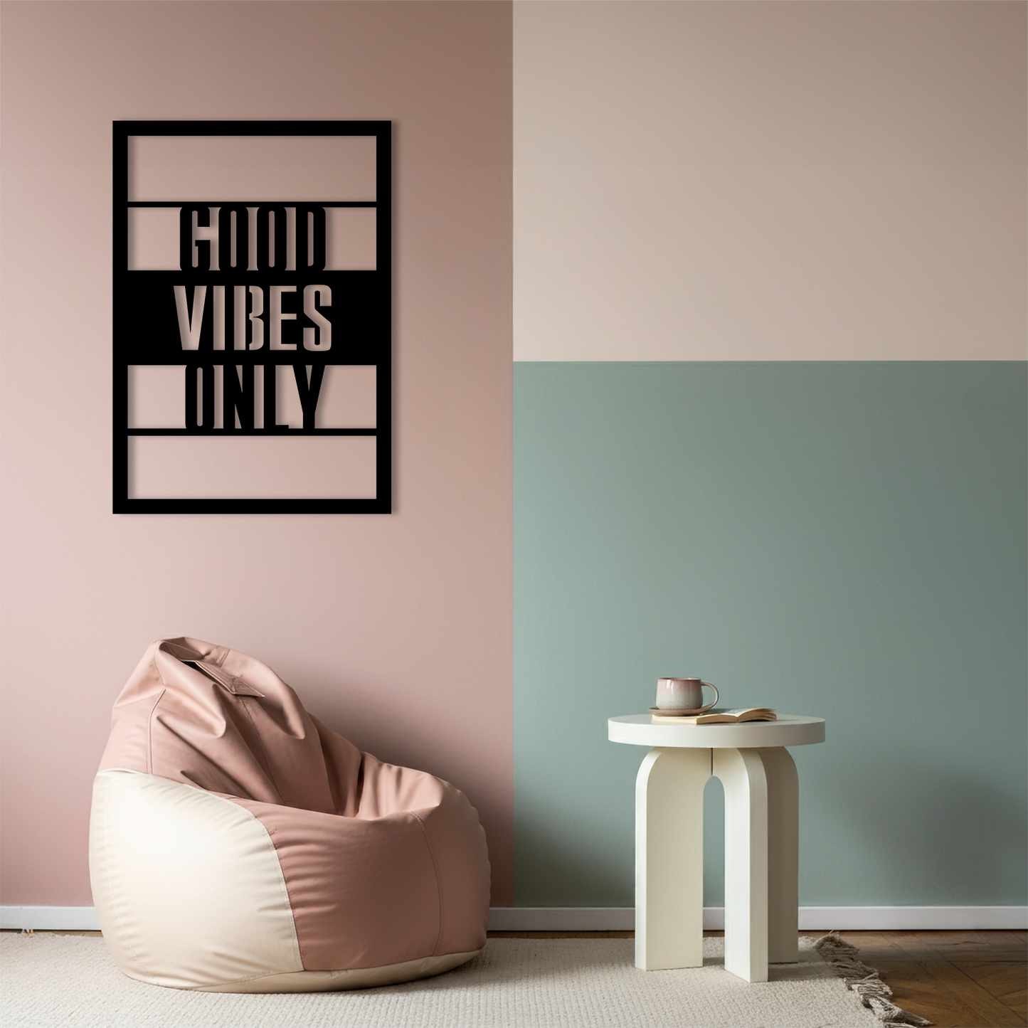 Good Vibes Only Temalı Ahşap Duvar Tablosu