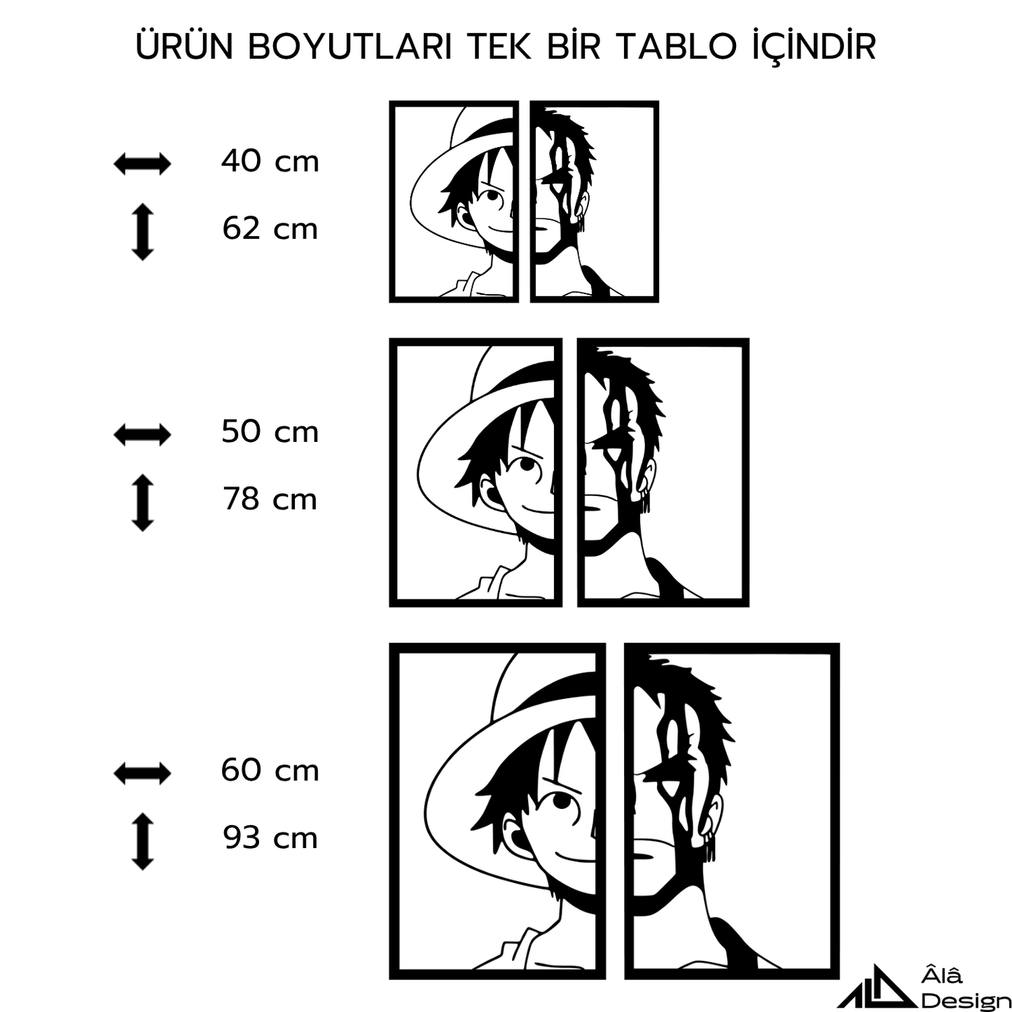 One Piece Temalı Ahşap Duvar Tablosu