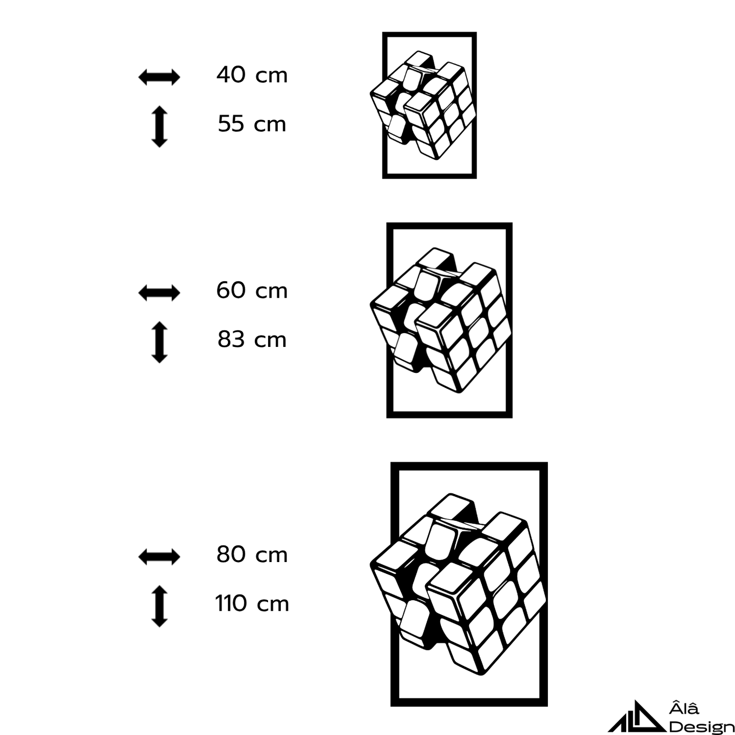Rubik Küp Temalı Ahşap Duvar Tablosu