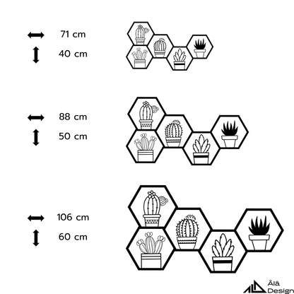 HexaArt Çiçek Bahçesi Temalı Ahşap Duvar Tablosu