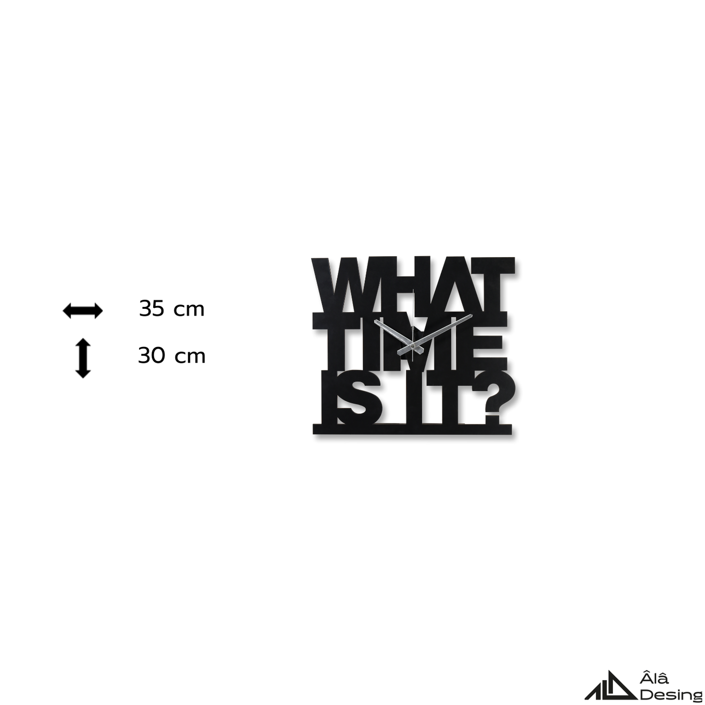 What Time Is It Ahşap Duvar Saati