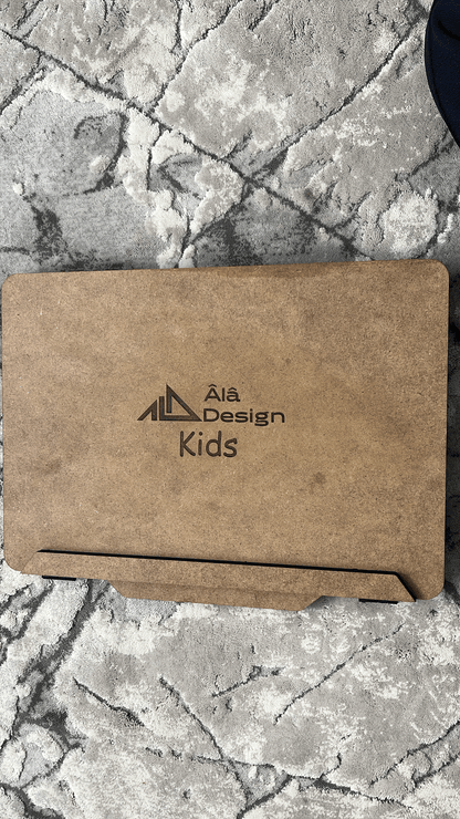Minik Yazar Ahşap Laptop Yazı Oyunu
